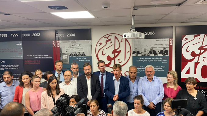 European diplomats pledge to continue to support Palestinian NGOs targeted by Israel