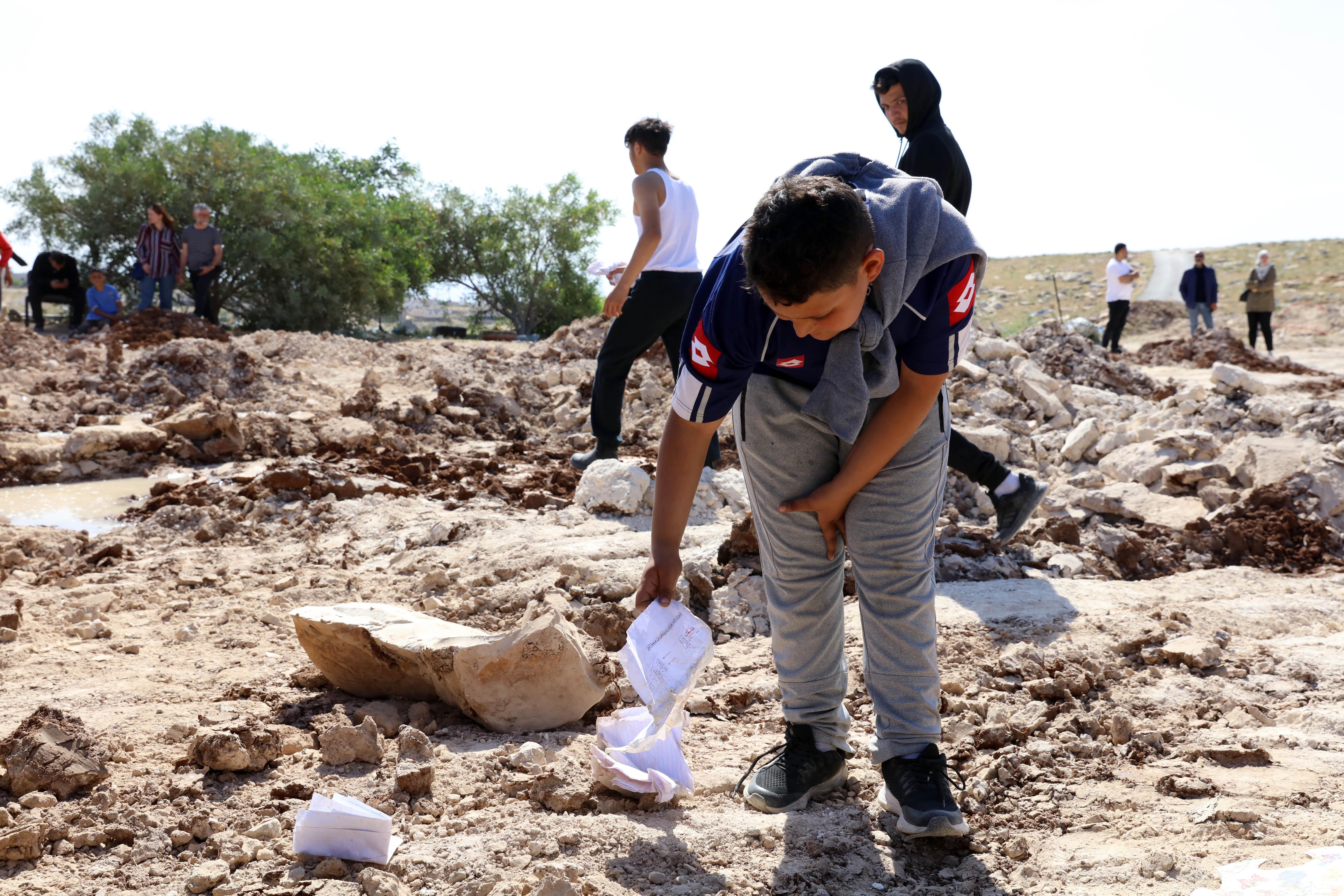 Occupation authorities re-demolish donor-funded Jibb Al-Deeb school in a village east of Bethlehem 