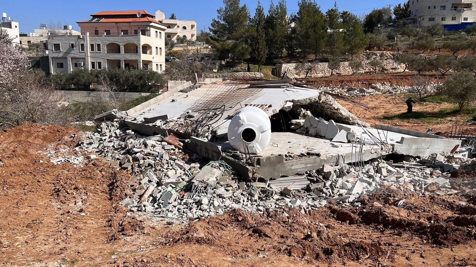 Three houses, two sheds demolished in a Bethlehem-area village
