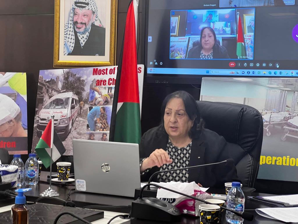 Health Minister urges Red Cross to pressure Israel to stop its aggression against Gaza