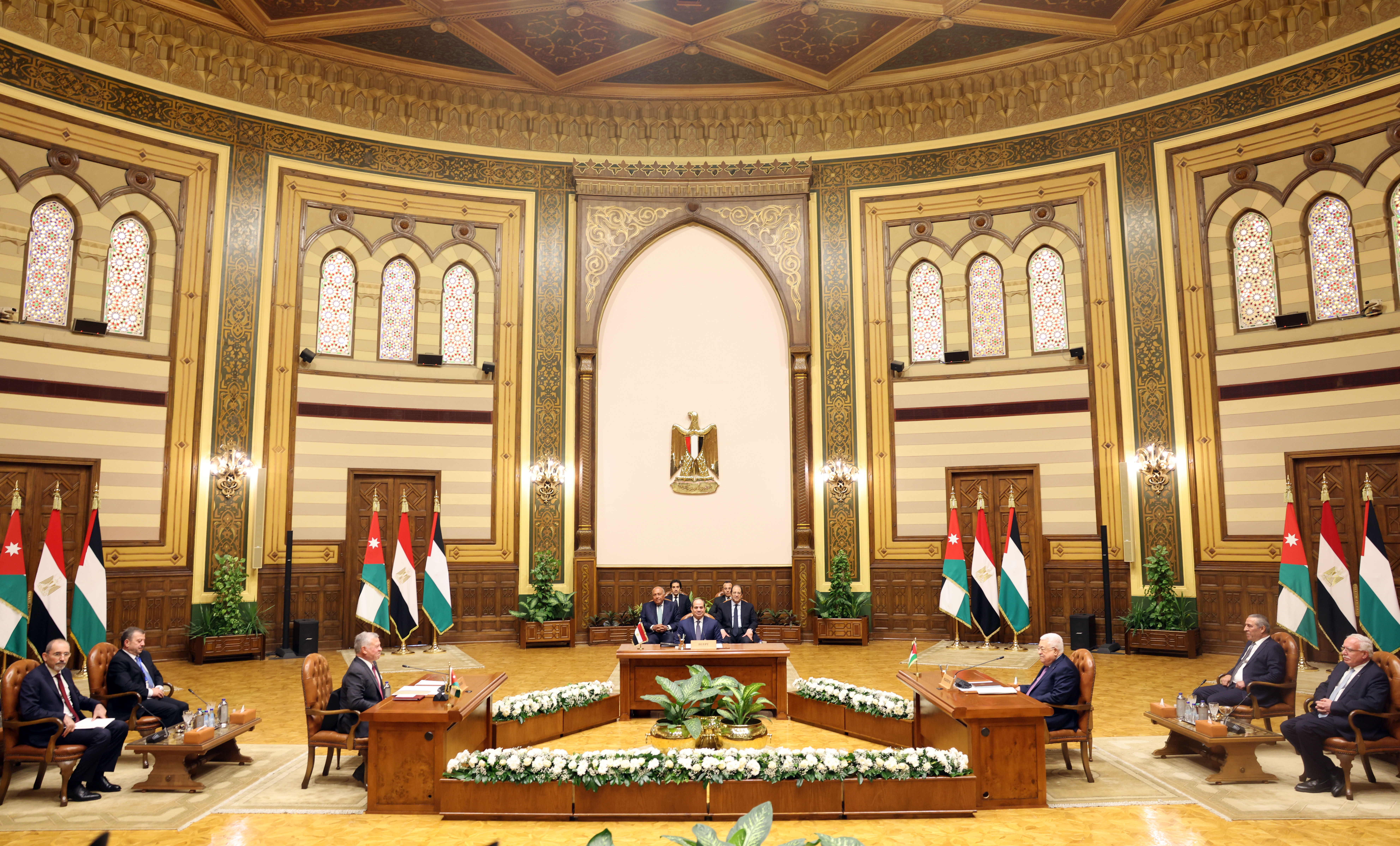 President Abbas appreciates Egyptian-Jordanian support for Palestinian positions