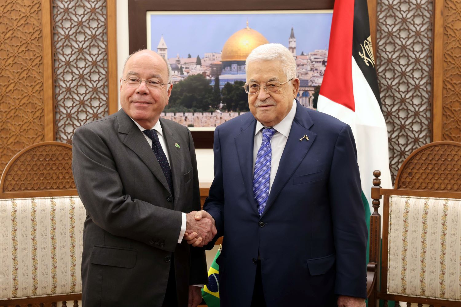 President Abbas receives Brazilian FM