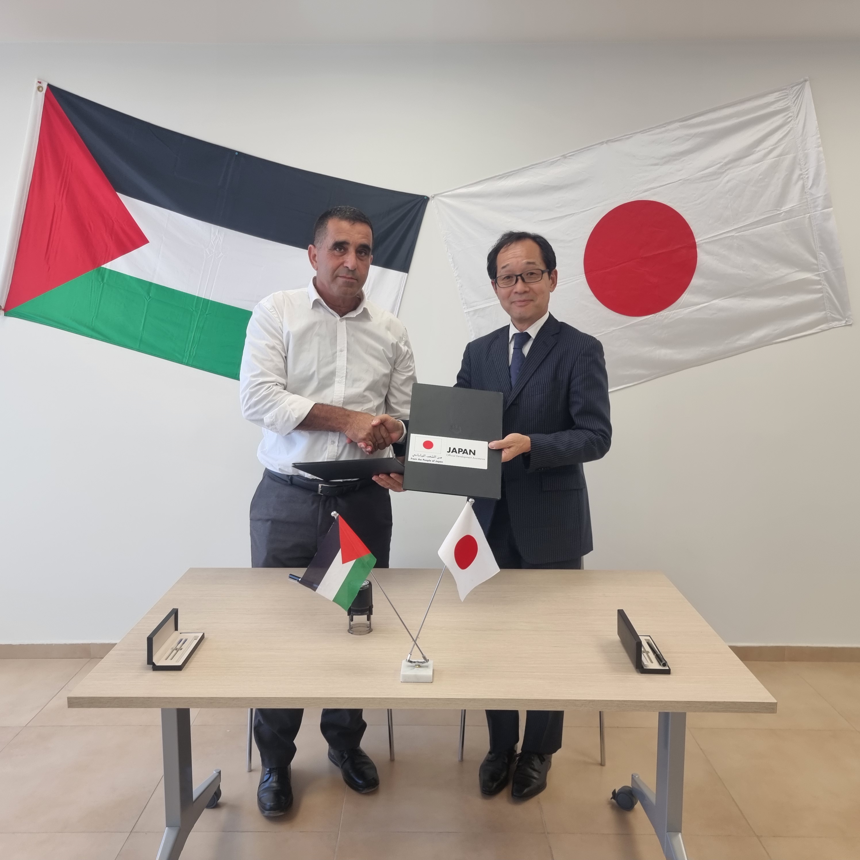 Grant signing ceremonies for two Japan-funded projects in Jenin governorate