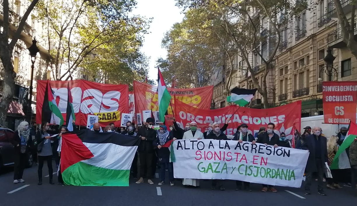 Argentinians rally in protest of Israeli onslaught on Gaza, ethnic cleansing of Palestinians 