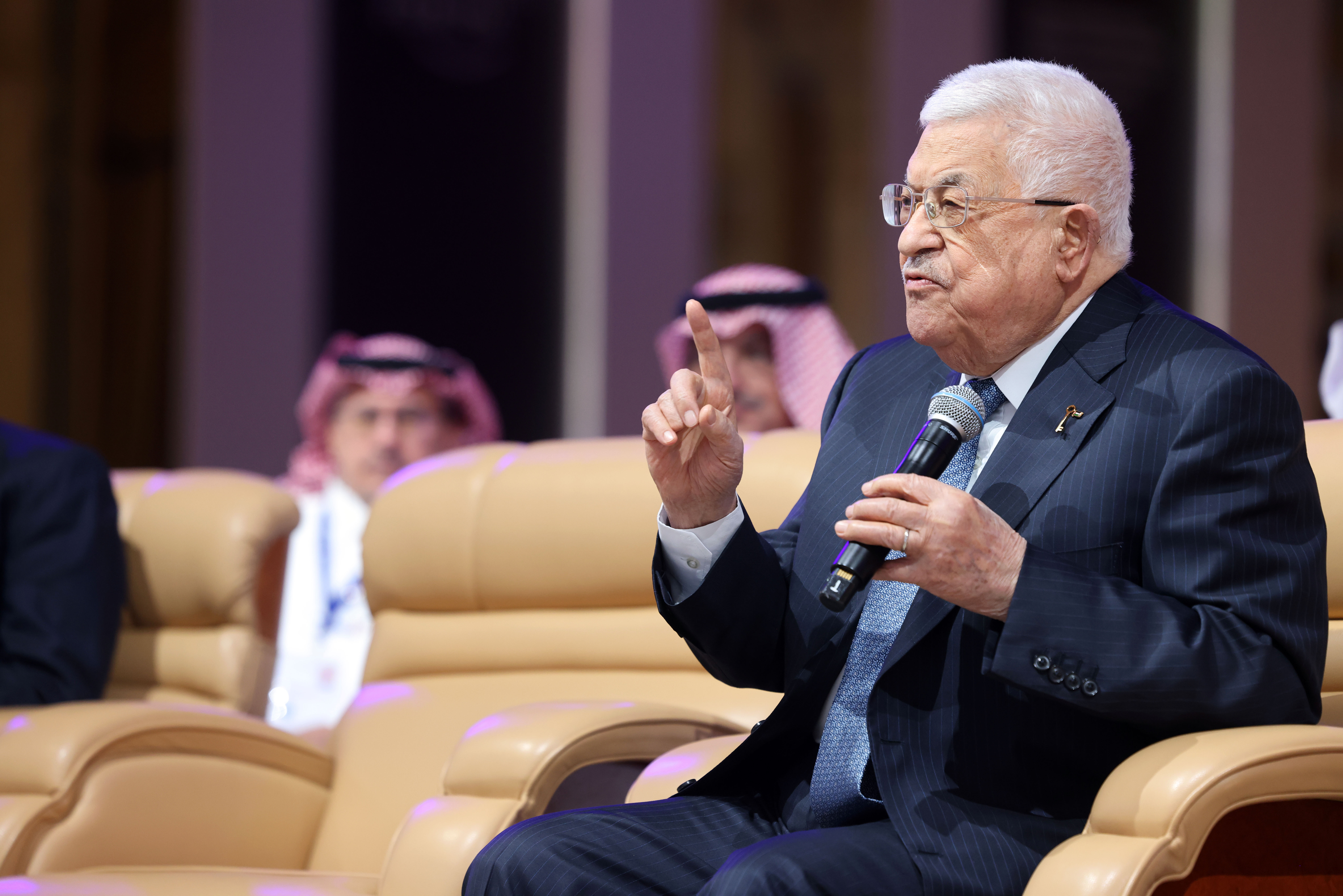 President Abbas at WEF: Palestinians never to accept displacement from Gaza or West Bank
