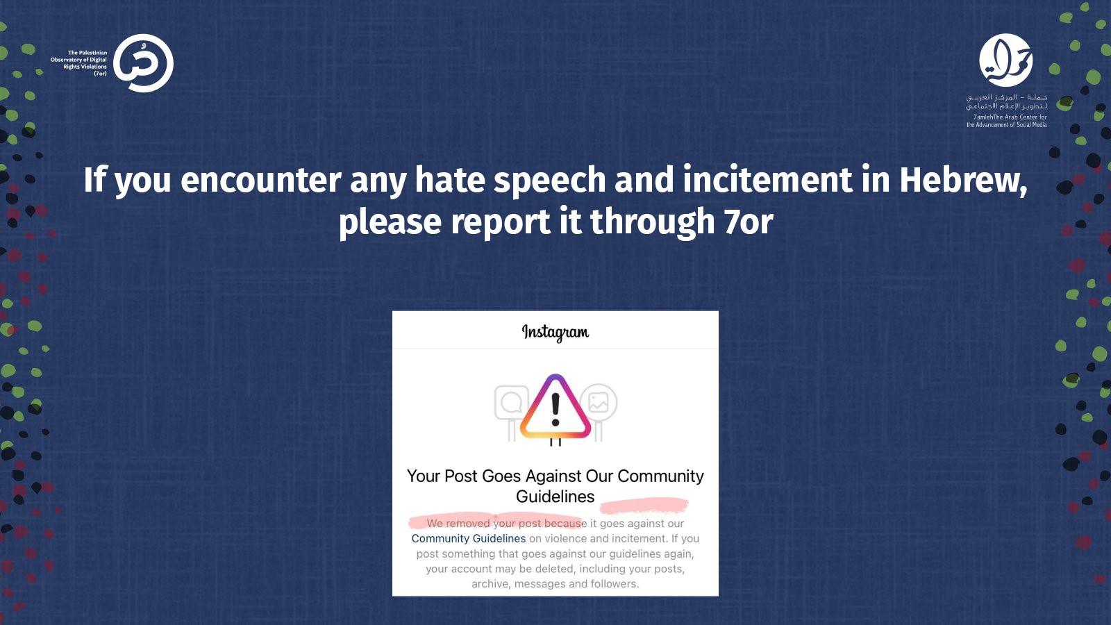 7amleh Center documents rise in hate speech and incitement against Palestinians in Hebrew 