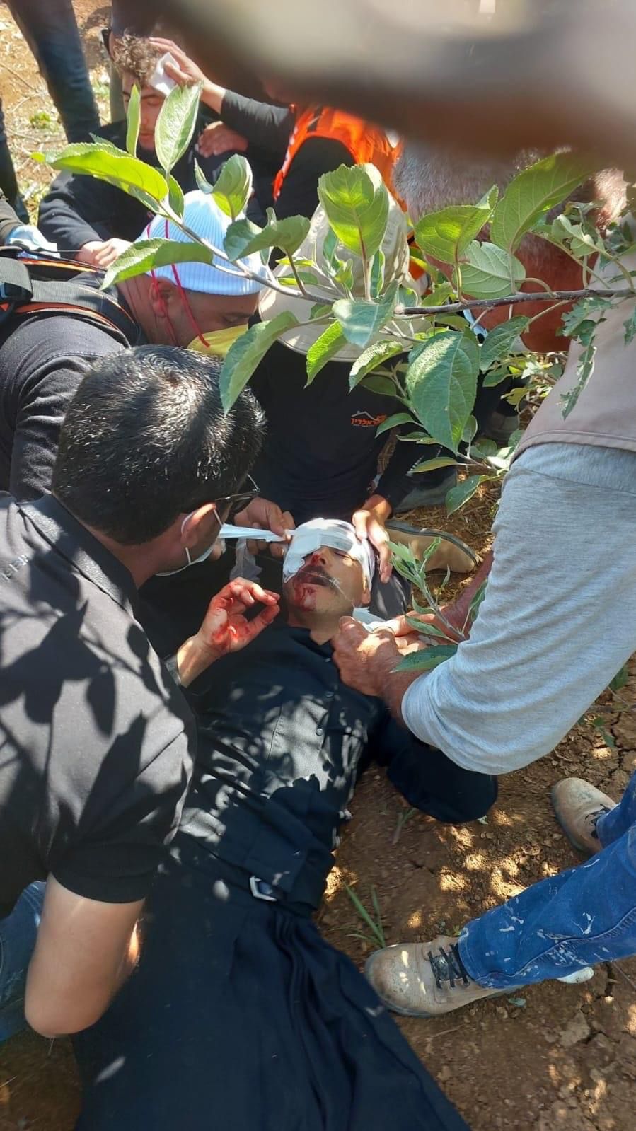 Residents of the occupied Golan confront Israeli forces after preventing them from reaching their lands