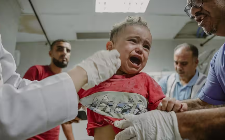Casualties in an Israeli airstrike targeting houses in Nusseirat 
