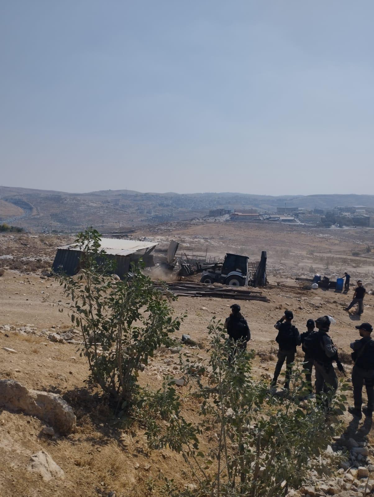 Army demolishes nine structures for a Bedouin community near Jerusalem