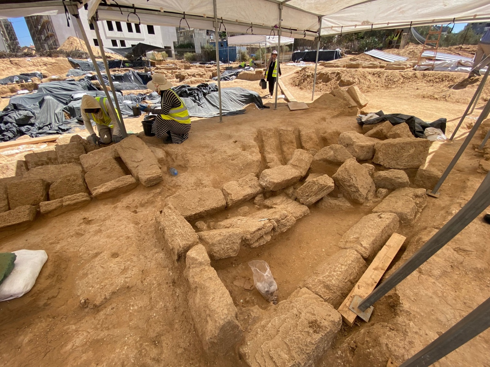 Roman-era graves unearthed during excavations in Gaza's Roman Cemetery