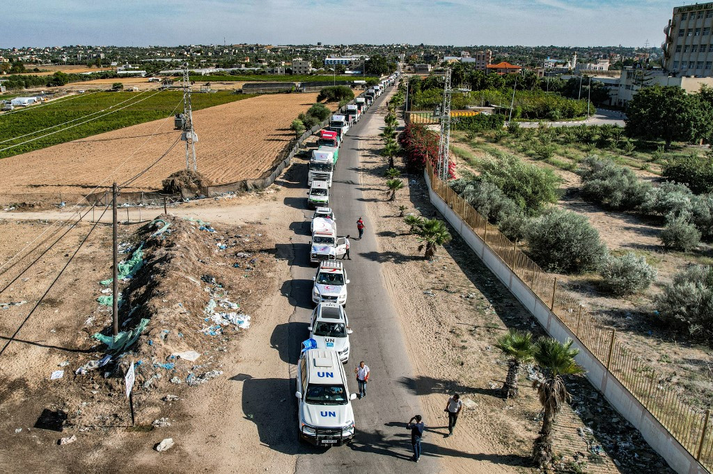 UN says Israeli soldiers fired on an aid convoy returning from northern Gaza 