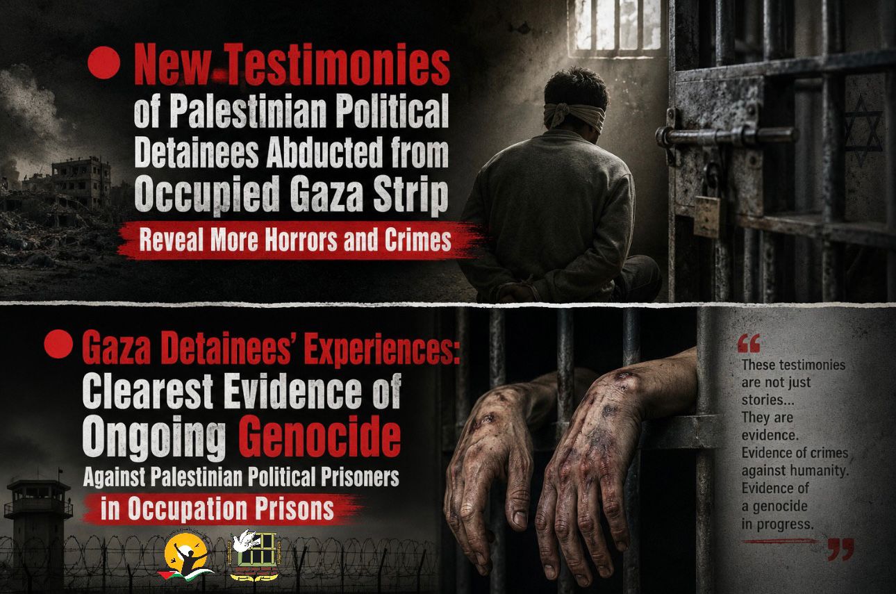 New testimonies of Palestinian political detainees abducted from occupied Gaza Strip reveal more horrors and crimes - Prisoners' institutions