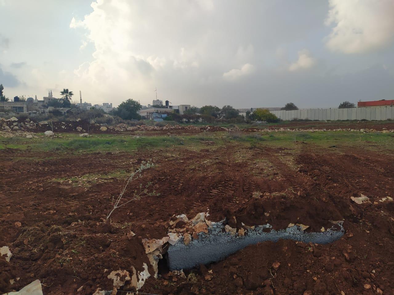 Israeli forces bulldoze agricultural land north of occupied Jerusalem