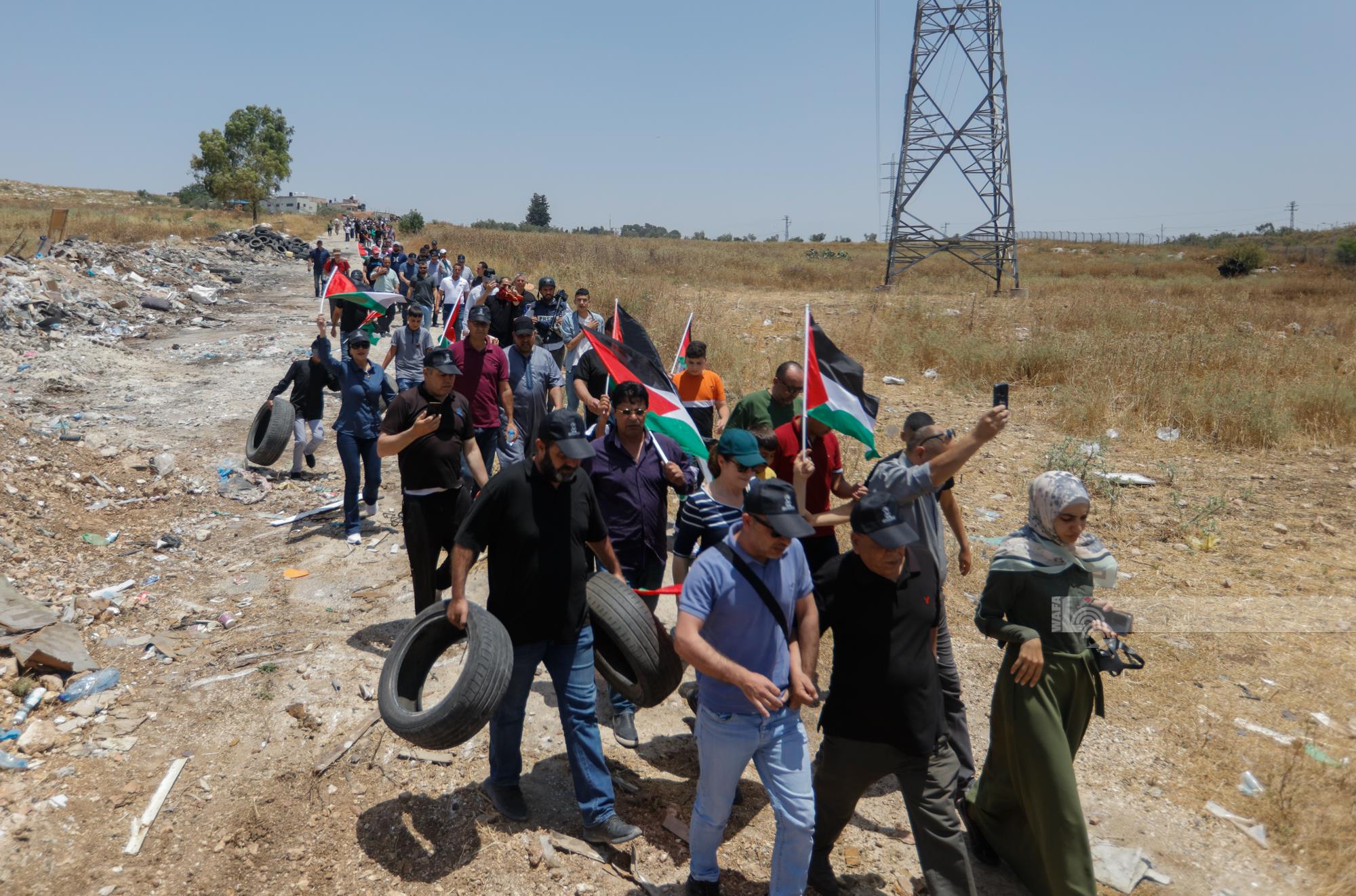 Palestinians rally near Ramallah in protest of Israel’s confiscation of lands