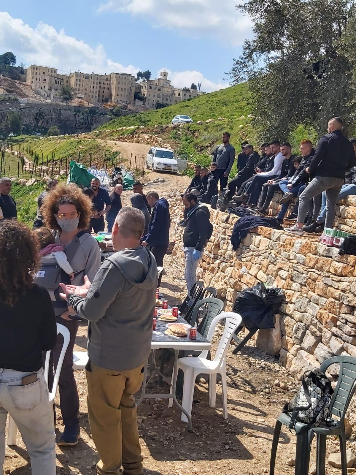 Palestinians gather at land threatened with Israeli takeover in Jerusalem’s Silwan neighborhood