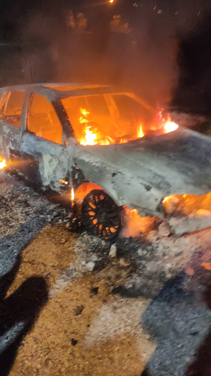 Four Palestinian-owned vehicles torched in an arson attack by Israeli settlers in a northern West Bank village