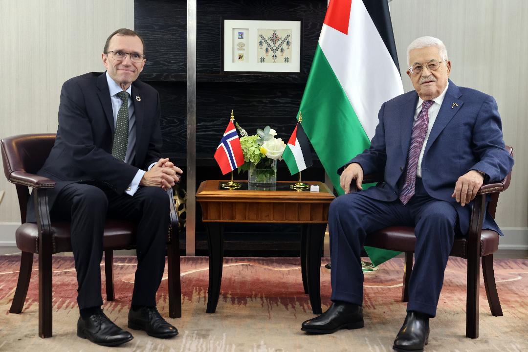 President Abbas meets with Norwegian Foreign Minister in New York