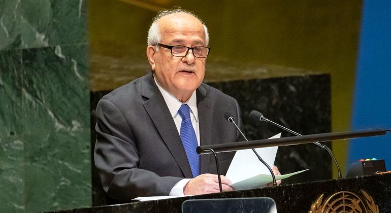 Addressing UNGA session on Palestine’s full UN membership application, Palestine's UN Ambassador says a yes vote is a vote for Palestinian existence and not against any State