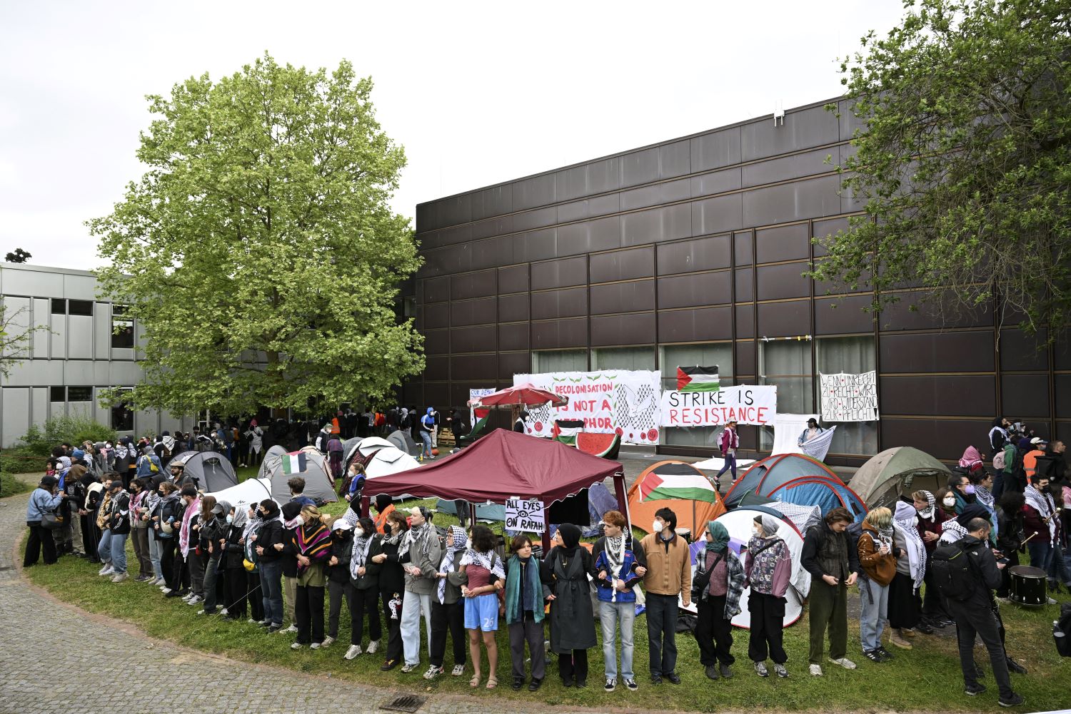 Student at Free University of Berlin join global action for Palestine