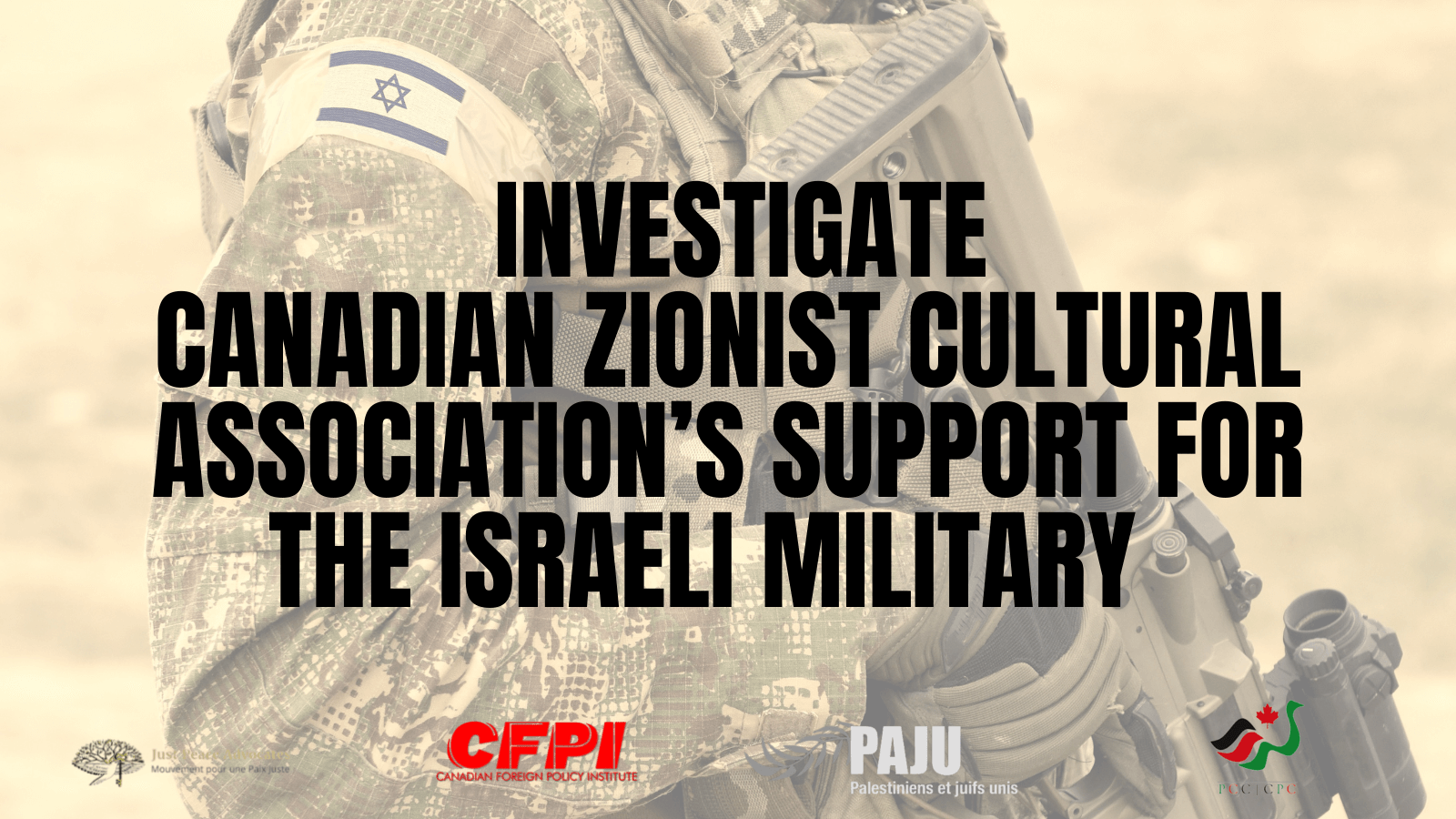 Groups demand Canada Revenue Agency revoke charitable status of organization that supports Israeli army