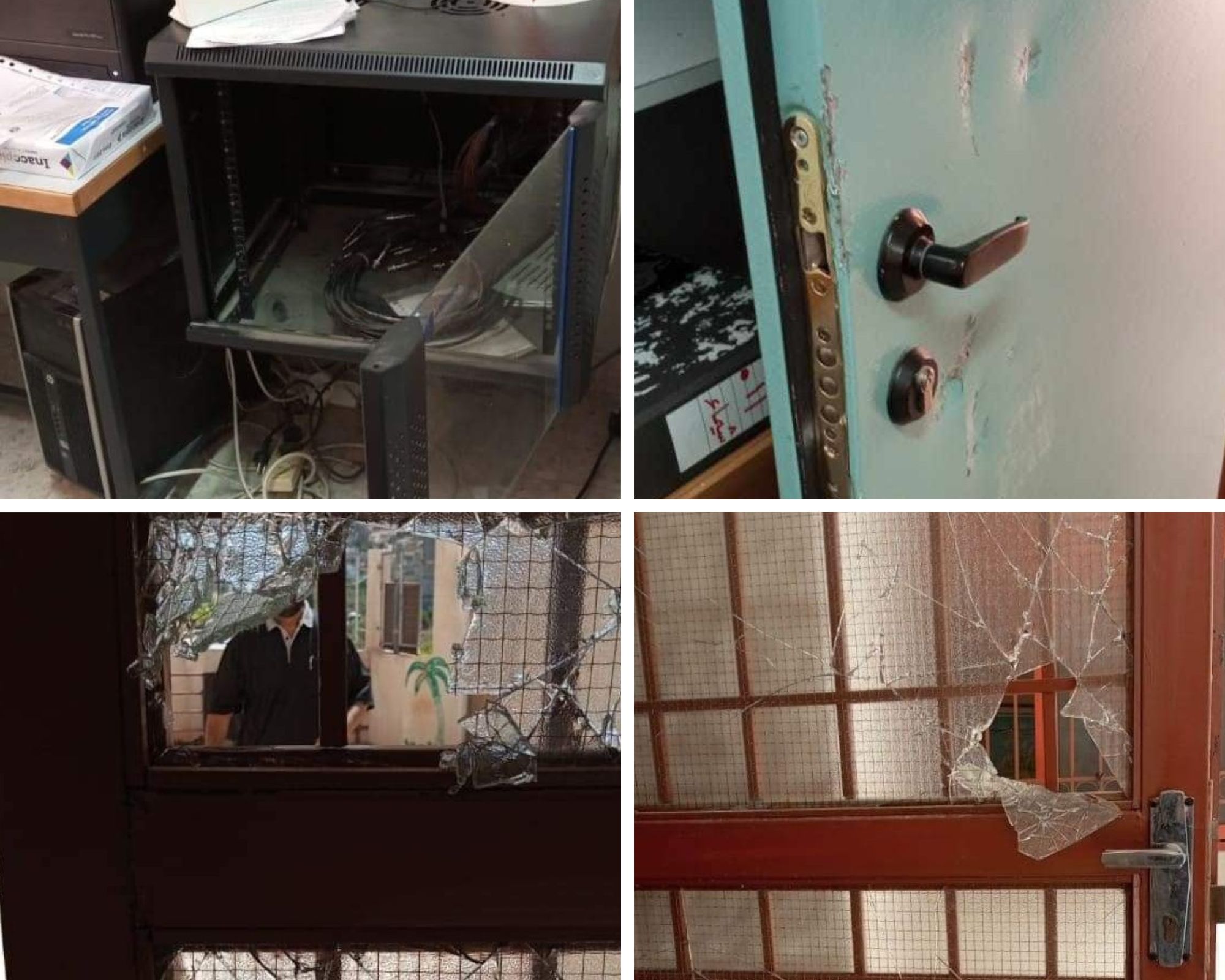 Israeli occupation forces wreak havoc in a school in Beita