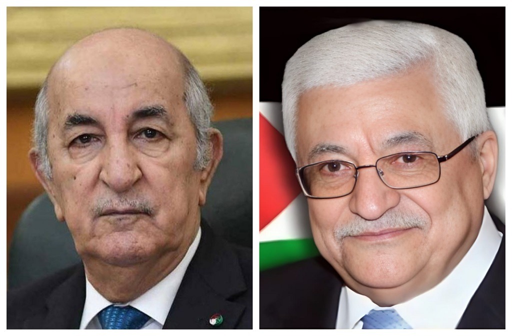 President Abbas discusses developments with Algerian counterpart in a phone conversation
