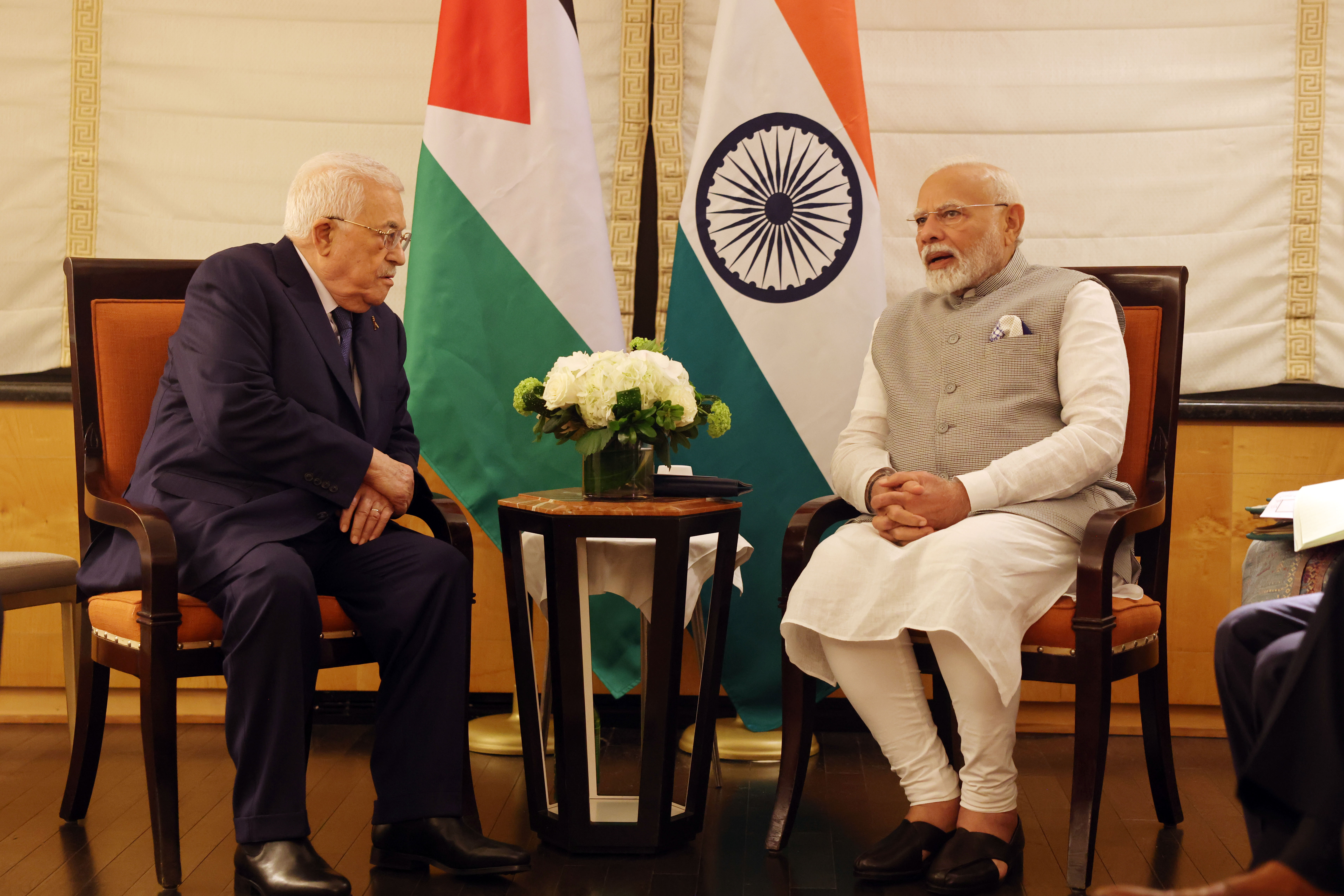 President Abbas meets with Indian Prime Minister in New York