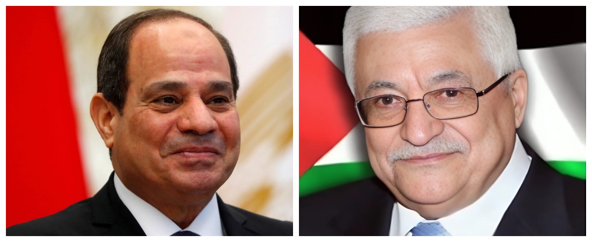 President Abbas, Egypt's Sisi discuss situation in Gaza, efforts to end Israeli aggression