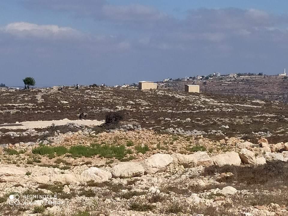 Israeli settlers re-erect two tents on Palestinian-owned land in south of the West Bank