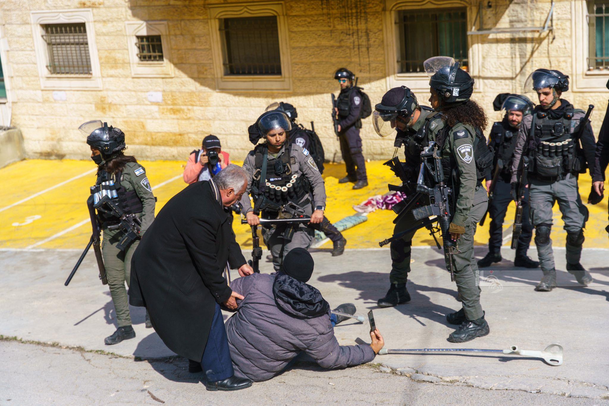 Israeli police crackdown on an anti-building-demolition sit-in in Jerusalem