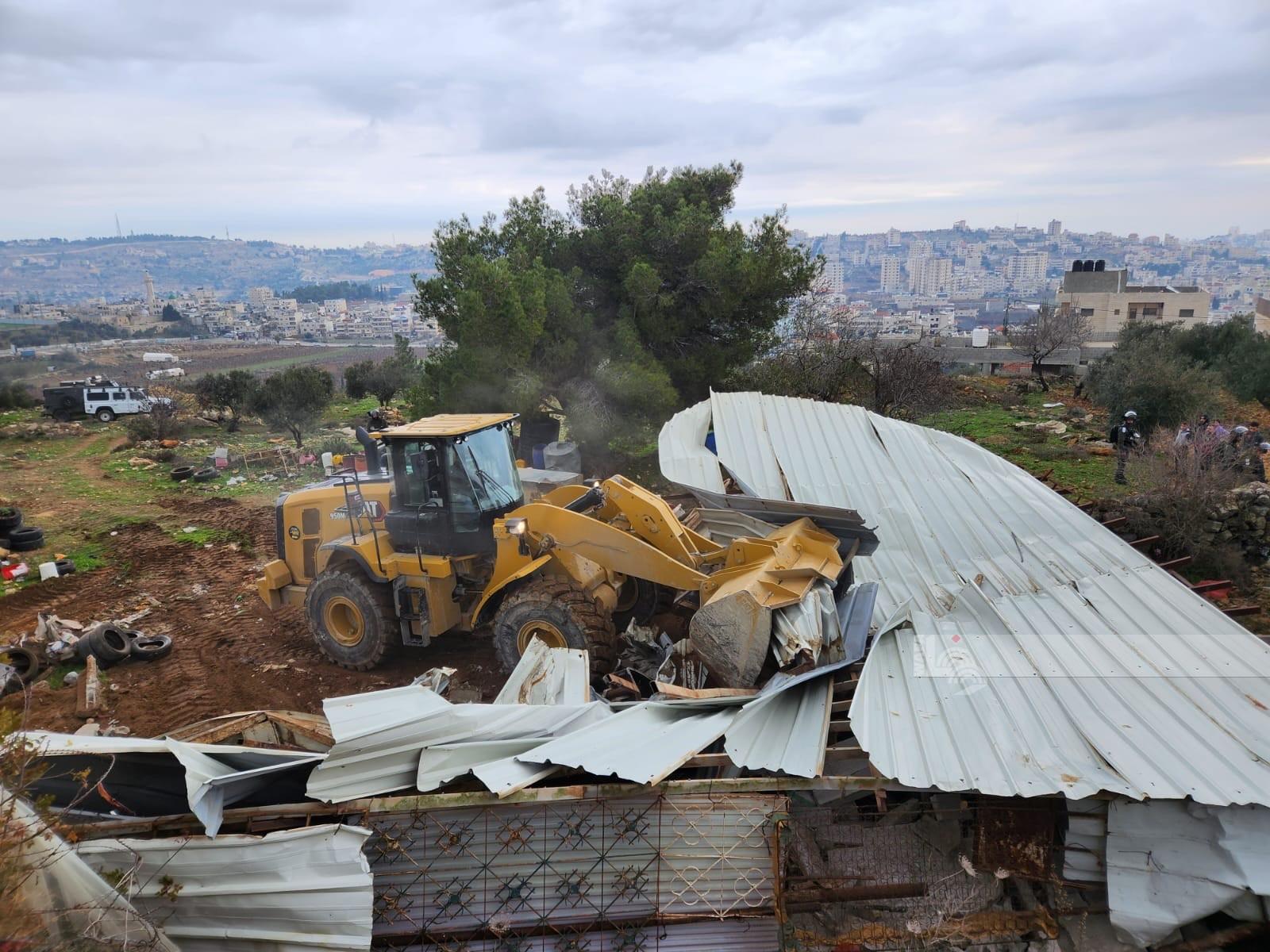 Israeli bulldozers level dwellings, cattle barns south of Nablus