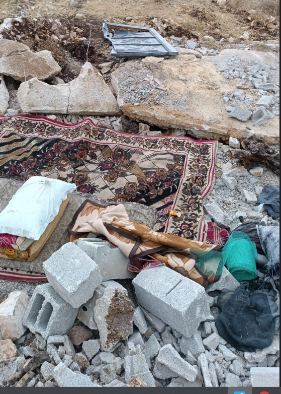 Israeli occupation forces demolish a residential room in northern West Bank villages, displace seven people