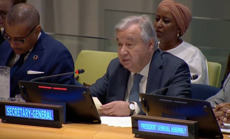 At UNRWA pledging conference, UN Secretary-General says the UN agency is the backbone of humanitarian operations in Gaza 