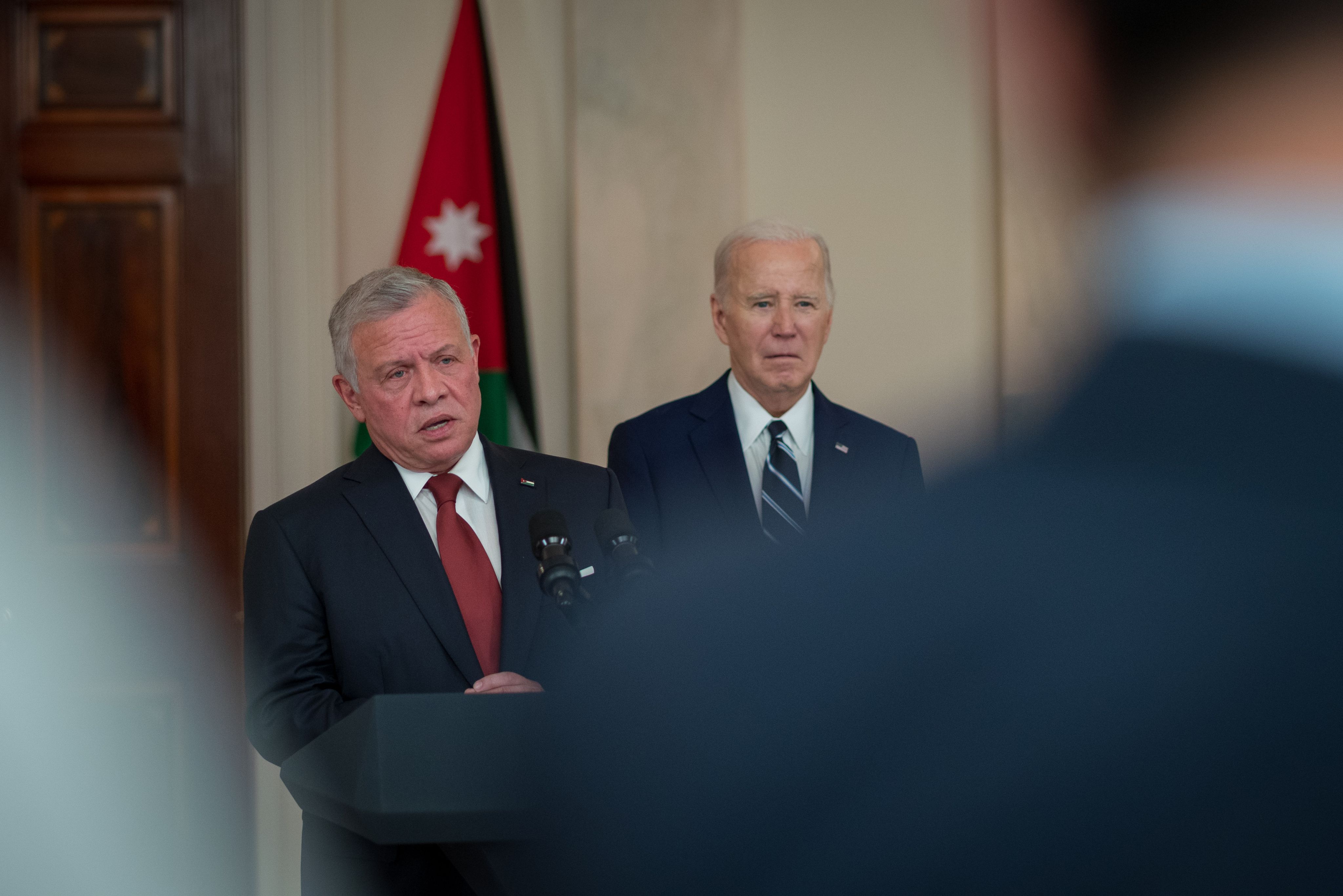 Jordan's King meets US president, urges end to war on Gaza