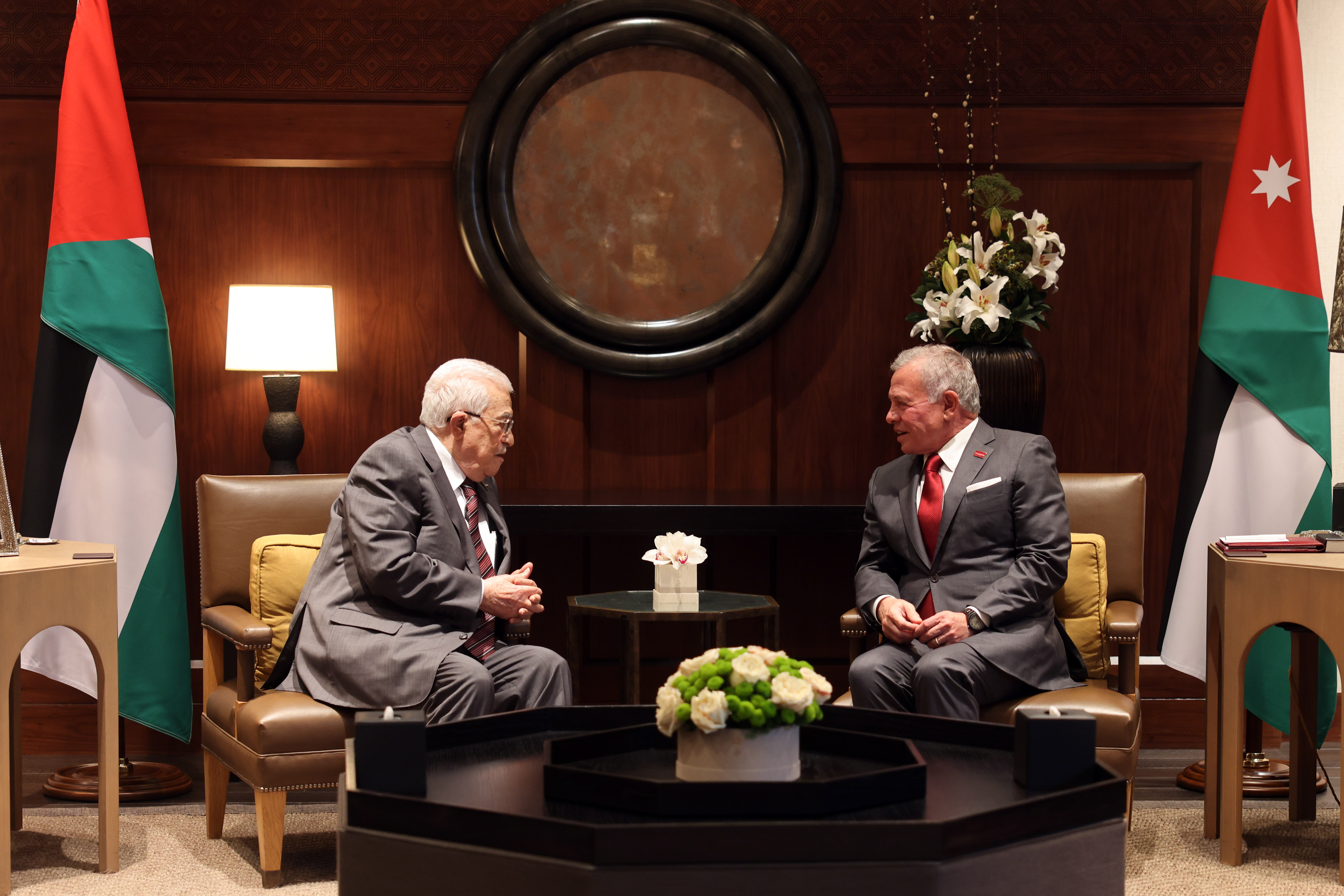 President Abbas meets with Jordan's King Abdullah II