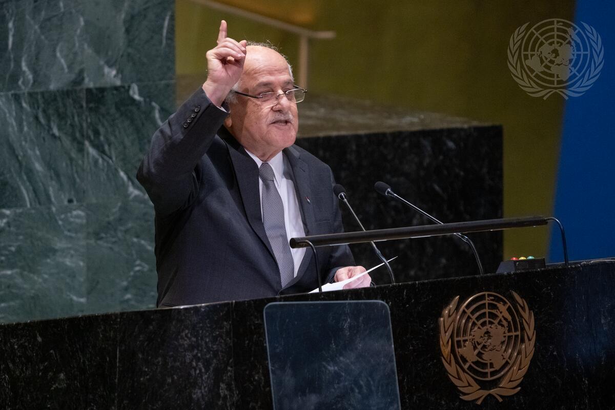 State of Palestine presents its first resolution as follow-up on ICJ ruling in UNGA session