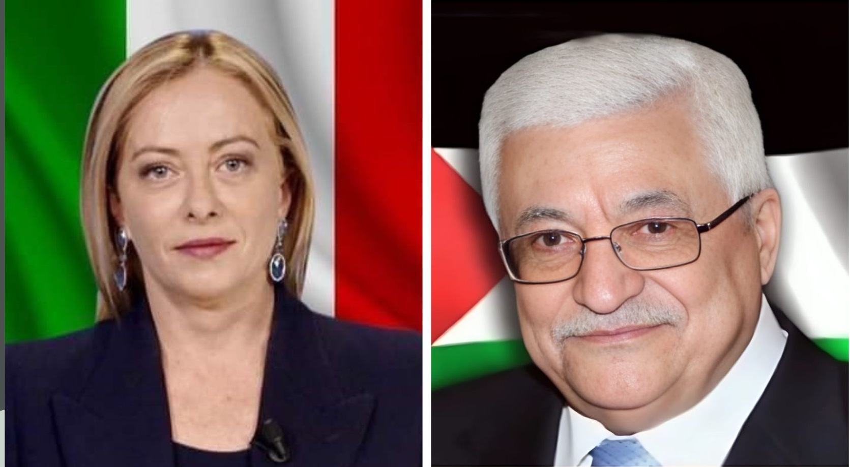 President Abbas discusses developments with Italian Prime Minister Meloni in Rome