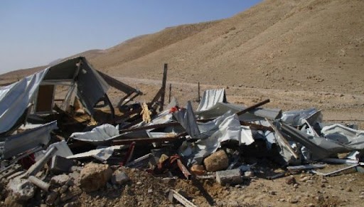 Israeli colonists demolish 10 agricultural structures and shacks  in Bedouin community northwest of Jericho