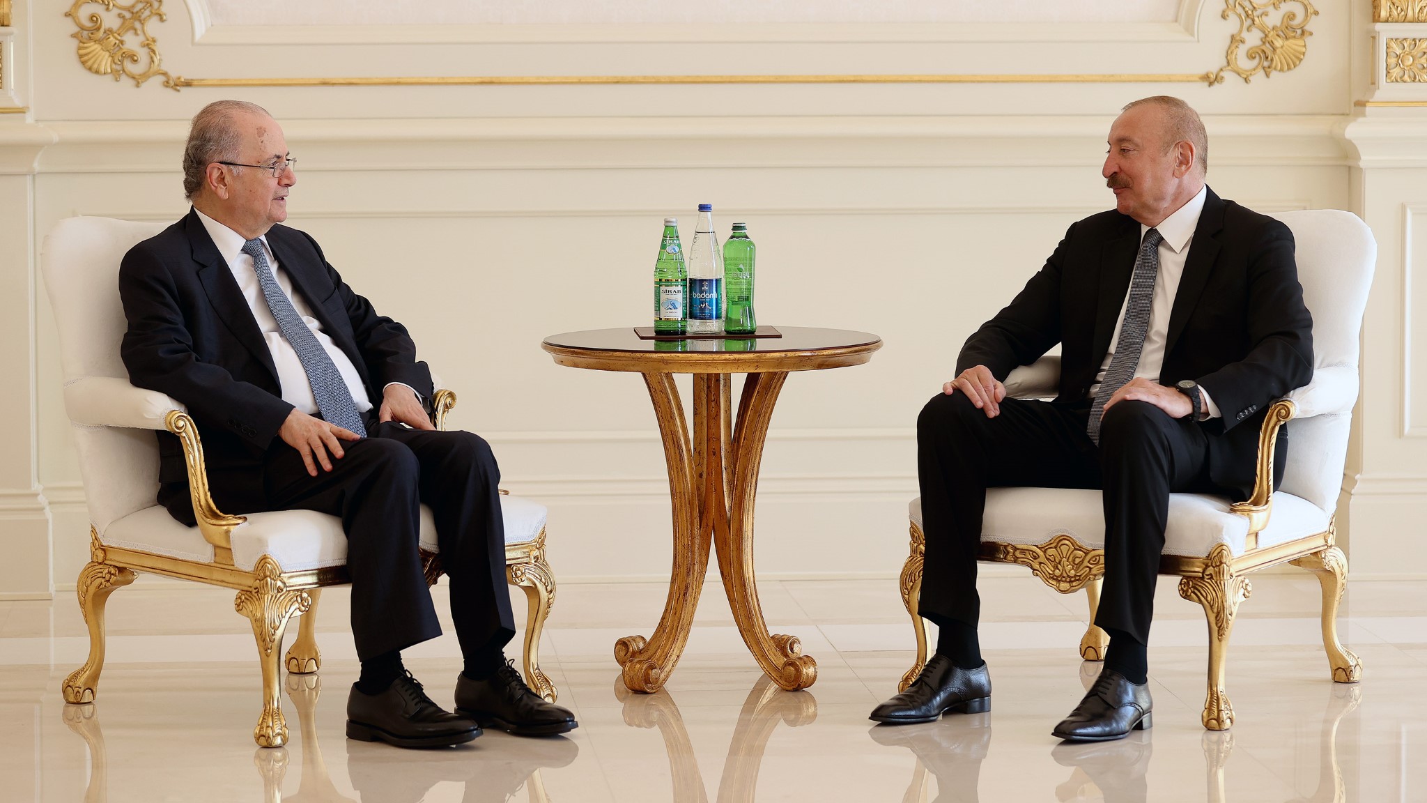Prime Minister Mustafa, Azerbaijani President discuss developments in Palestine and bilateral cooperation