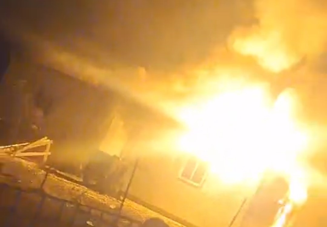 Colonists set fire to mosque in Arab al-Mleihat community near Jericho