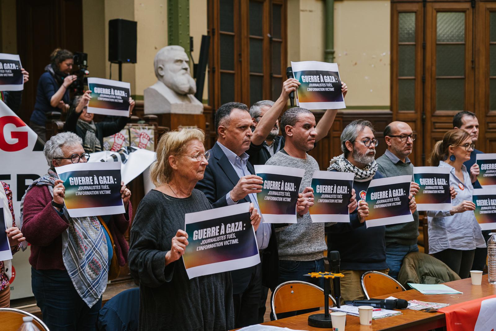 French journalists’ unions hold solidarity festival with Palestinian journalists in Paris